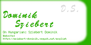 dominik sziebert business card